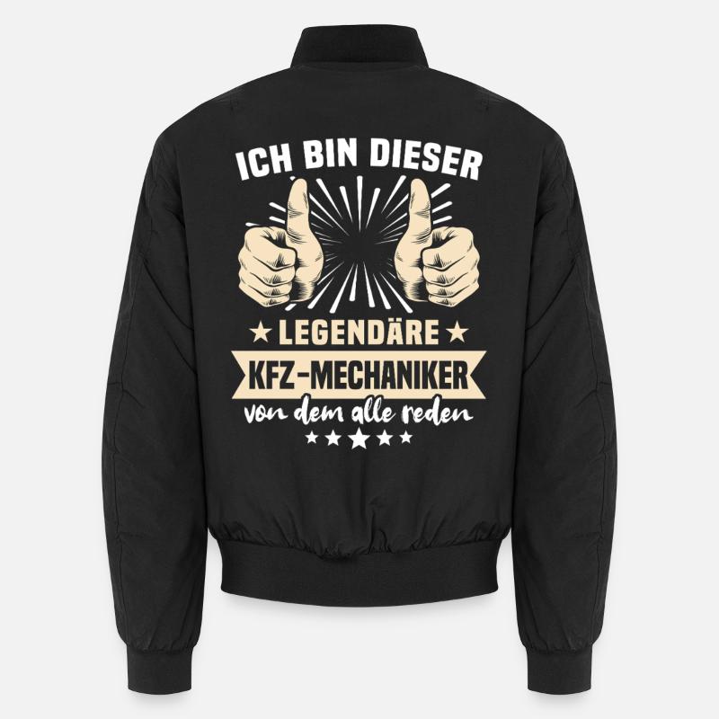 KFZ-Mechaniker Sprüche - Unisex Bomberjacke - Schwarz