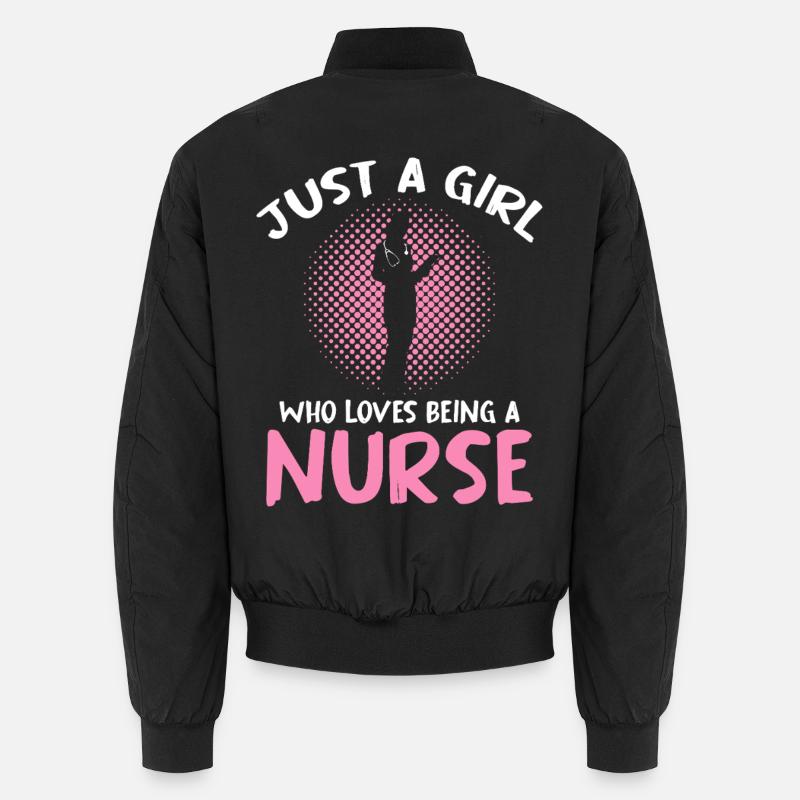 Juste une infirmière – Demi-teinte rose Bomber unisexe