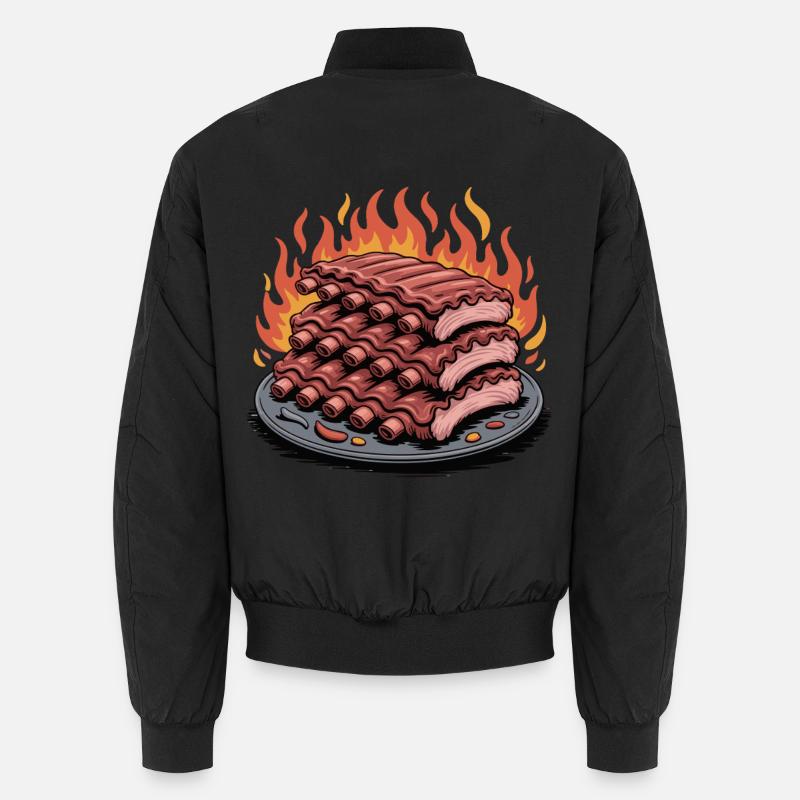 Fire grilled rib platter Unisex Bomber Jacket
