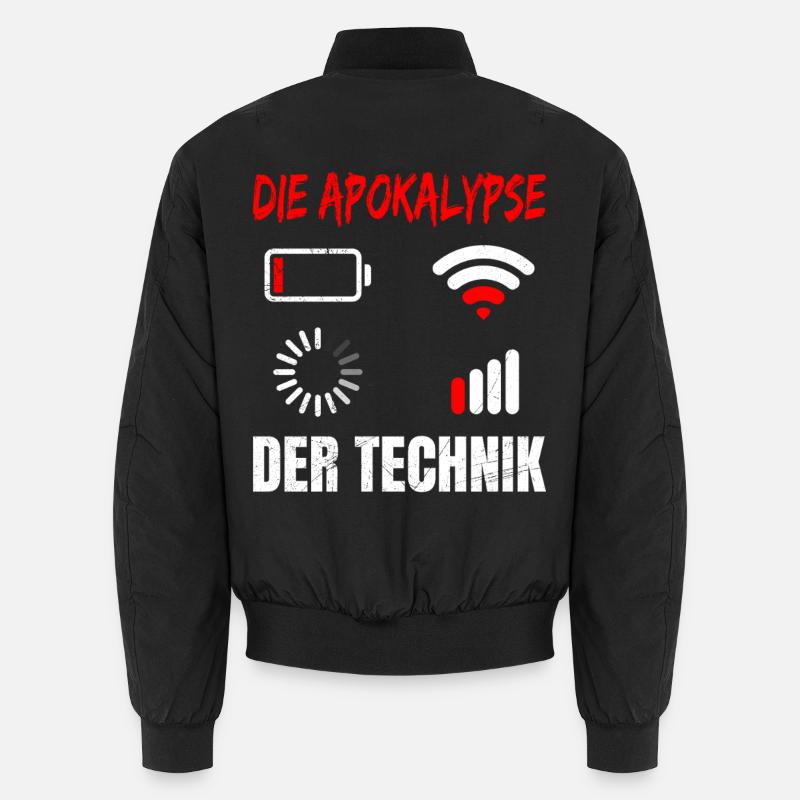 Coder L’APOCALYPSE DE LA TECHNOLOGIE DRÔLE - Bomber unisexe - noir