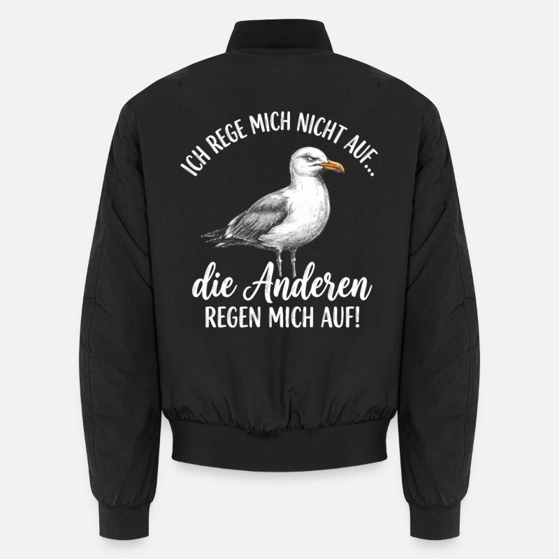 Seagull: I'm not upset! Unisex Bomber Jacket