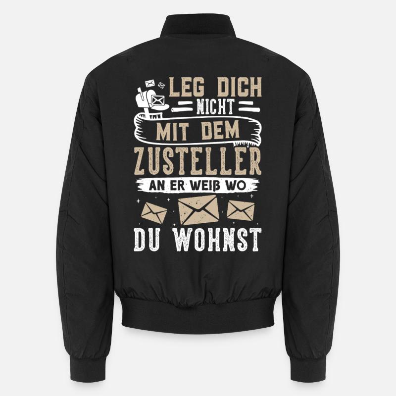Postman DON'T MESS WITH THE DELIVERY MAN HE PROVES Unisex Bomber Jacket