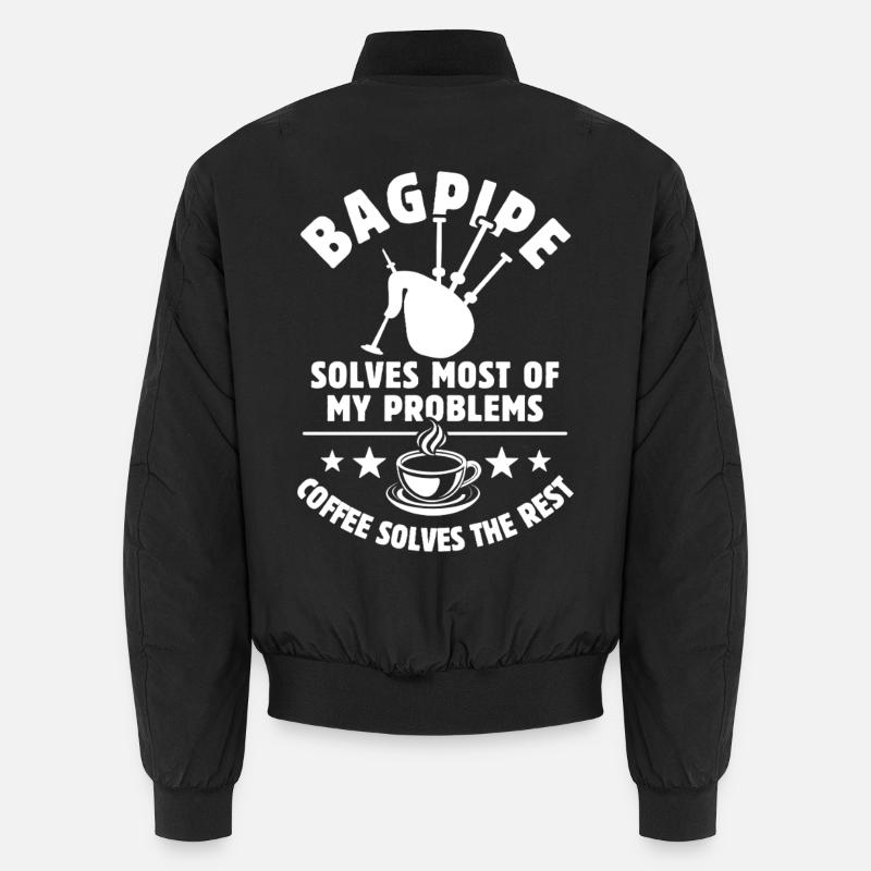 cornemuse résout la plupart de mes problèmes - Kaffee Gesche Bomber unisexe