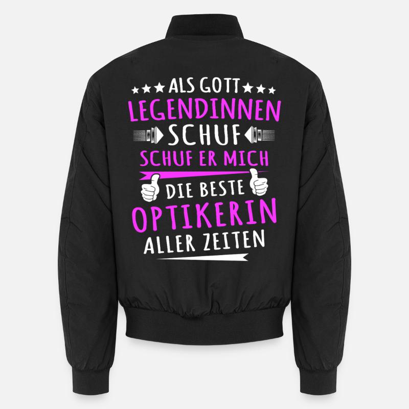 Optikerin Sprüche Unisex Bomberjacke