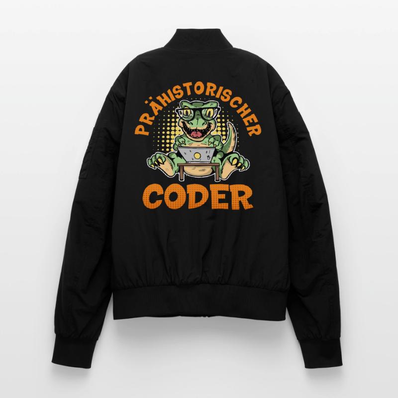 Coding PRÄHISTORISCHER CODER Lustiges Unisex Bomberjacke