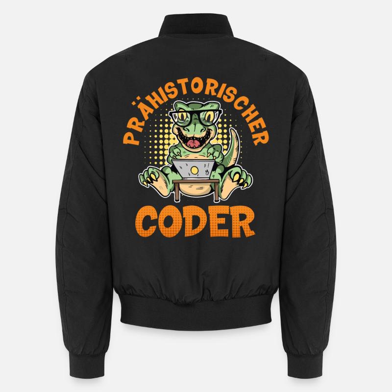 Coding PRÄHISTORISCHER CODER Lustiges Unisex Bomberjacke