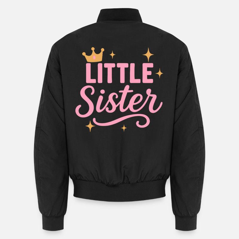 Kleine Schwester mit Prinzessin Krone Unisex Bomberjacke