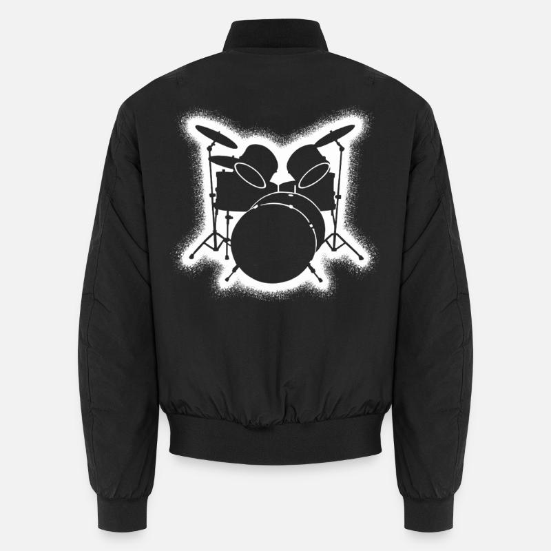 Drums Drummers Drummers - Unisex Bomber Jacket - black