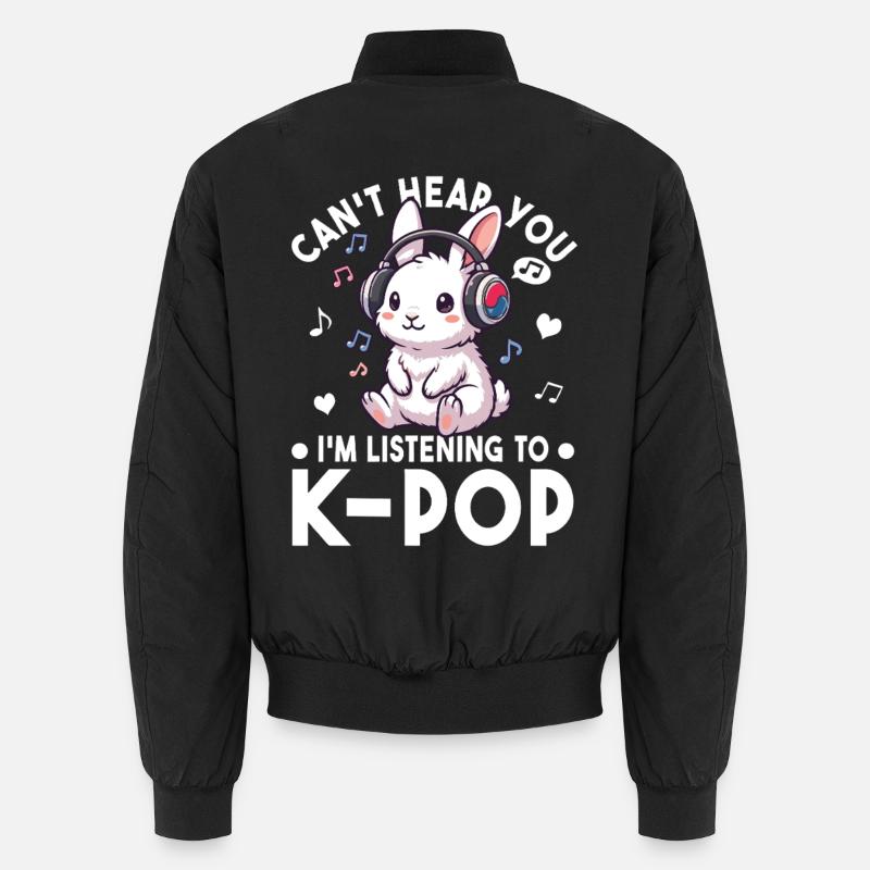 K-Pop Bunny – Sweet Music Fan Statement Unisex Bomber Jacket
