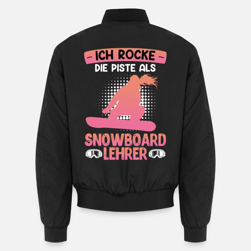 Snowboarding ROCK THE SLOPES AS A SNOWBOARD Unisex Bomber Jacket