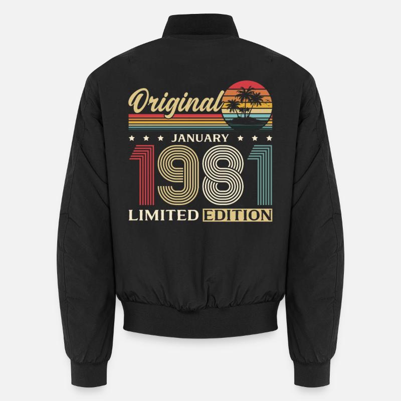 45e anniversaire Original janvier 1981 Bomber unisexe