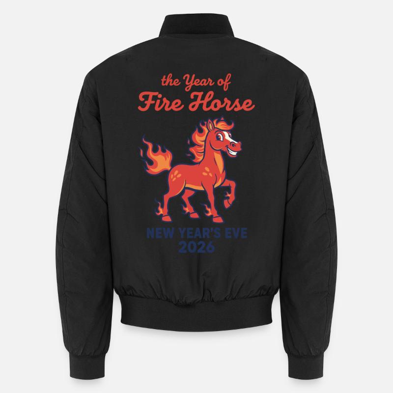 L’Année du Cheval de Feu Réveillon 2026 Bomber unisexe