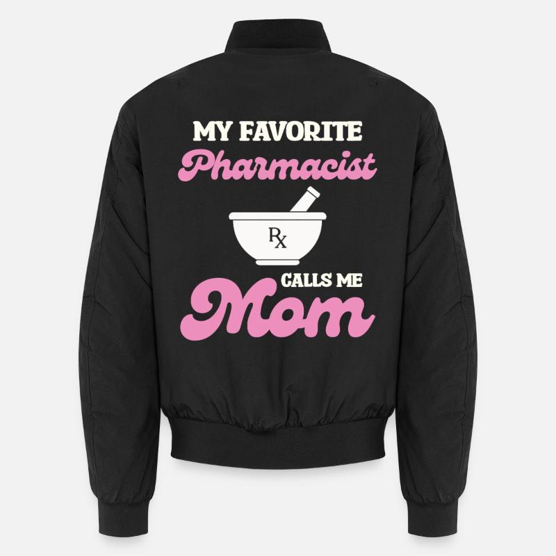 Favorite pharmacist mom - Unisex Bomber Jacket - black