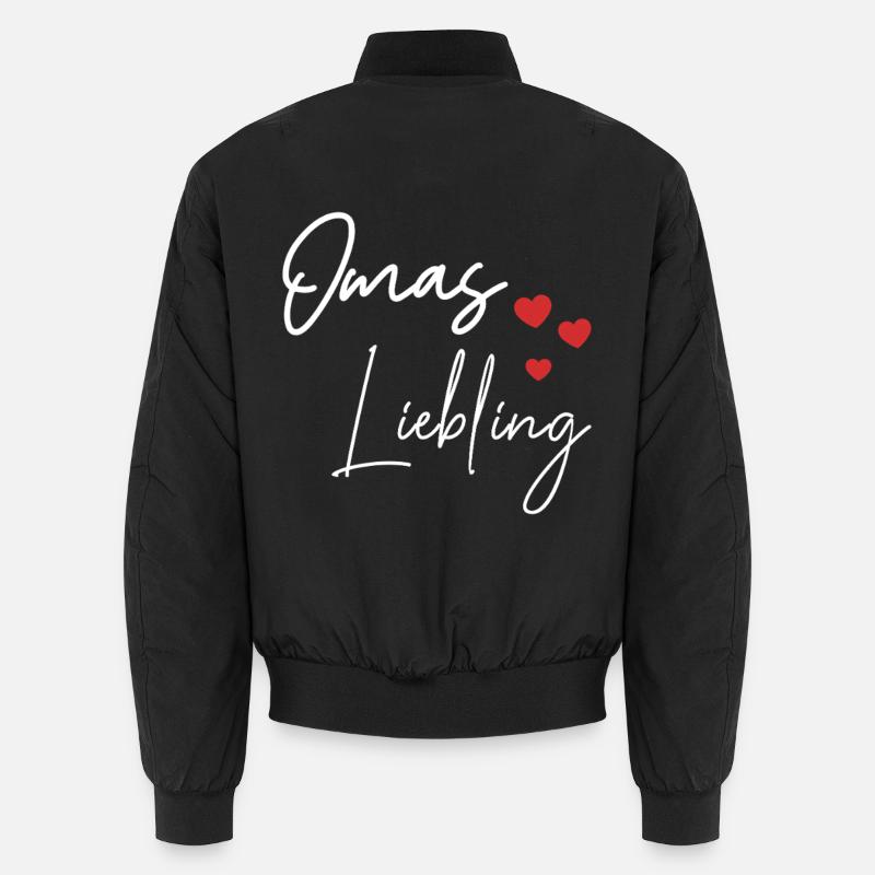 Omas Liebling Spruch - Unisex Bomberjacke - Schwarz