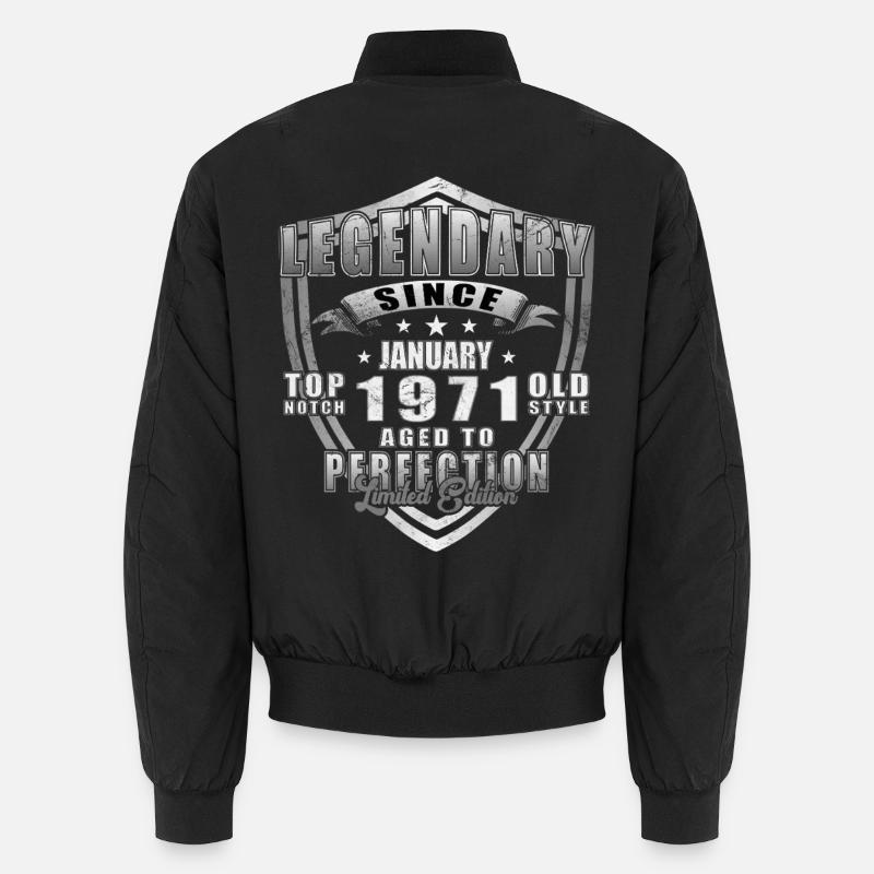 Januar 1971 Vintage-Retro-Geburtstagsgeschenk Unisex Bomberjacke