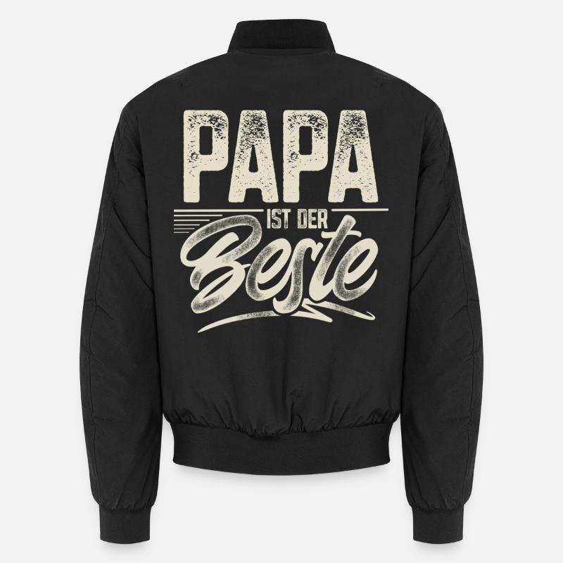 DAD IS THE BEST - Unisex Bomber Jacket - black