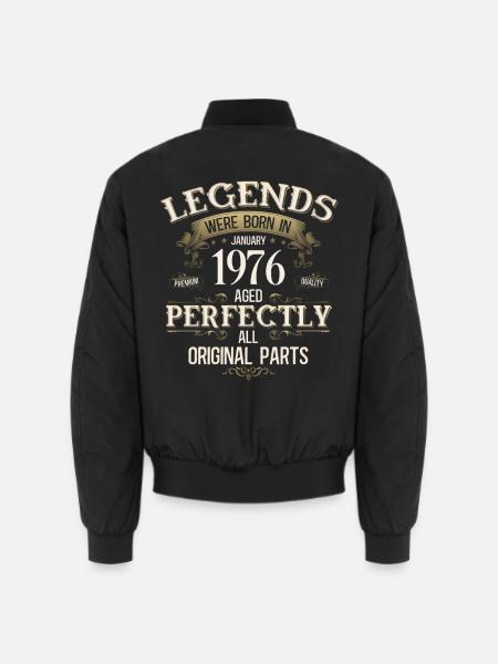50. Geburtstag Legende Januar Jahrgang 1976 - Unisex Bomberjacke - Schwarz