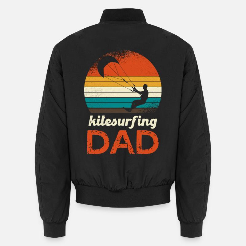 Kitesurfing Dad Retro Logo Unisex Bomberjacke