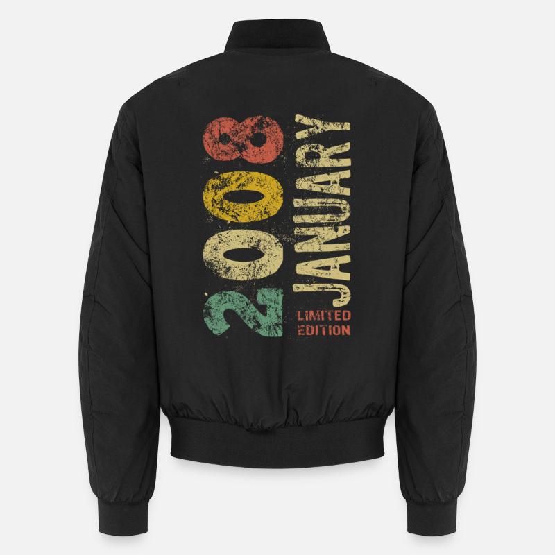 Limited Edition January 2008 Geburtstag Geschenk Unisex Bomberjacke