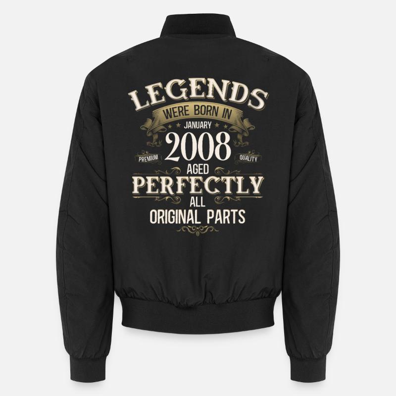 18th Birthday Legend January 2008 - Unisex Bomber Jacket - black
