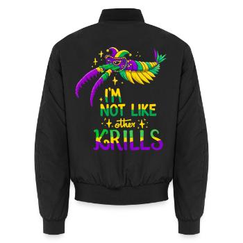 Mardi Gras Crab - Unisex Bomber Jacket - black - Back - AI Model Male 185 light (185cm)
