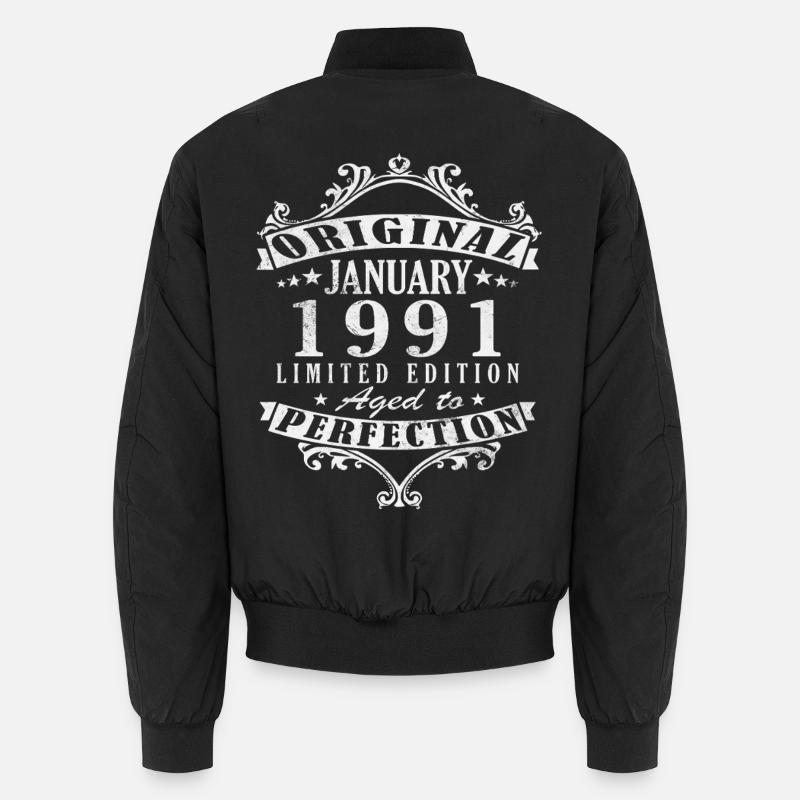 35e anniversaire Millésime de janvier 1991 Bomber unisexe