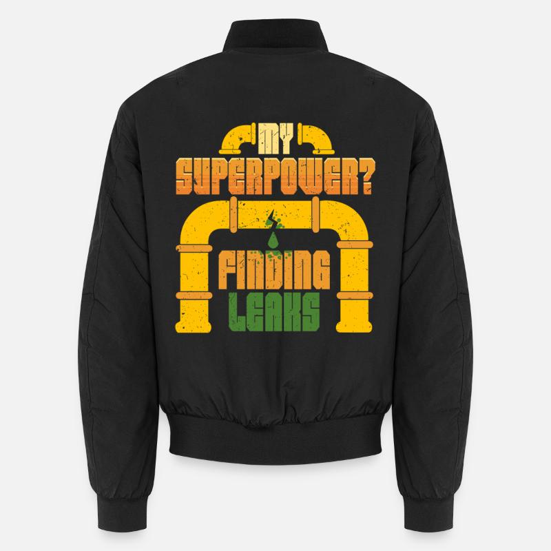 Rohrleger Rohrleitungsbauer Finding Leaks Unisex Bomberjacke
