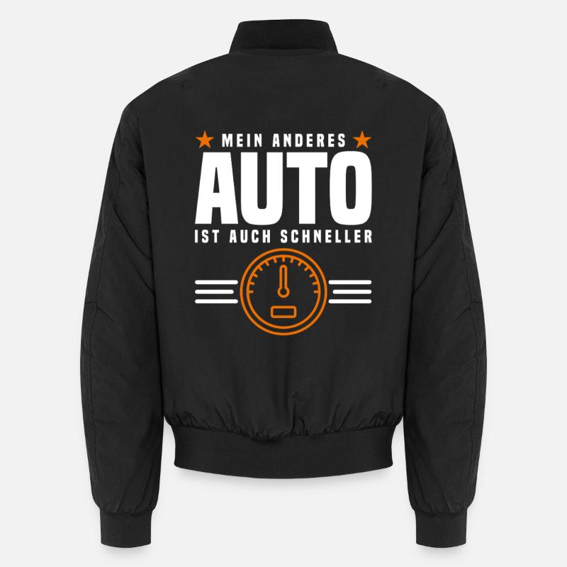 Auto Spruch - Unisex Bomberjacke - Schwarz