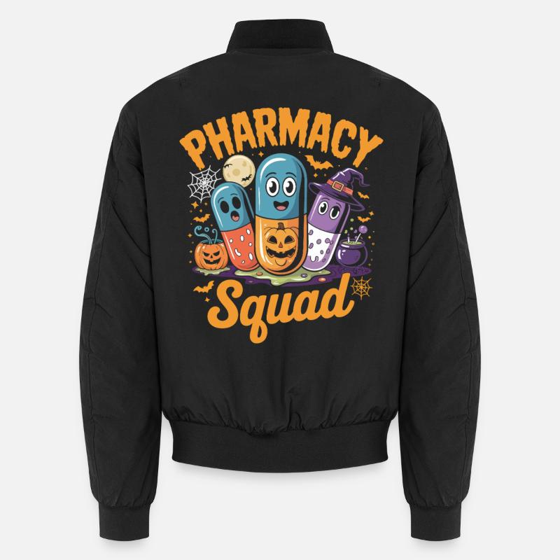 Pharmacies Squad Halloween Pills Unisex Bomber Jacket