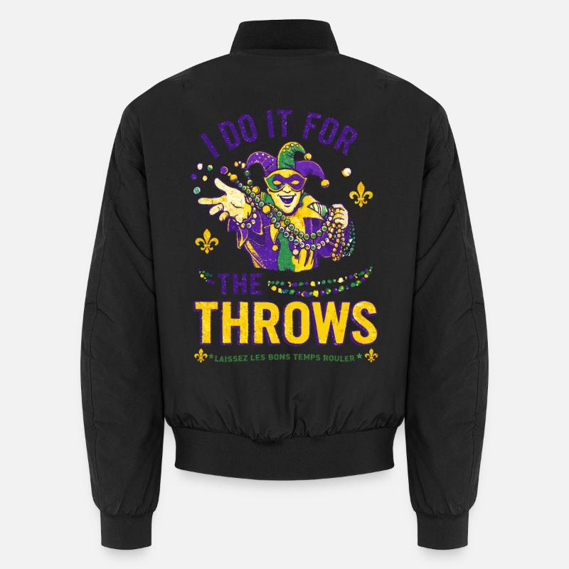 Mardi Gras Jester Beads - Unisex Bomberjacke - Schwarz