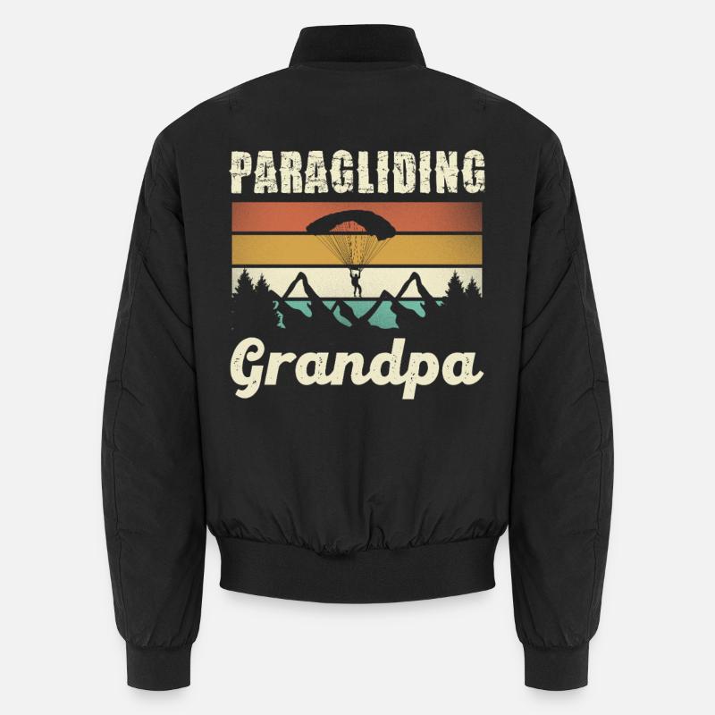 Paragliding Großvater Retro Unisex Bomberjacke