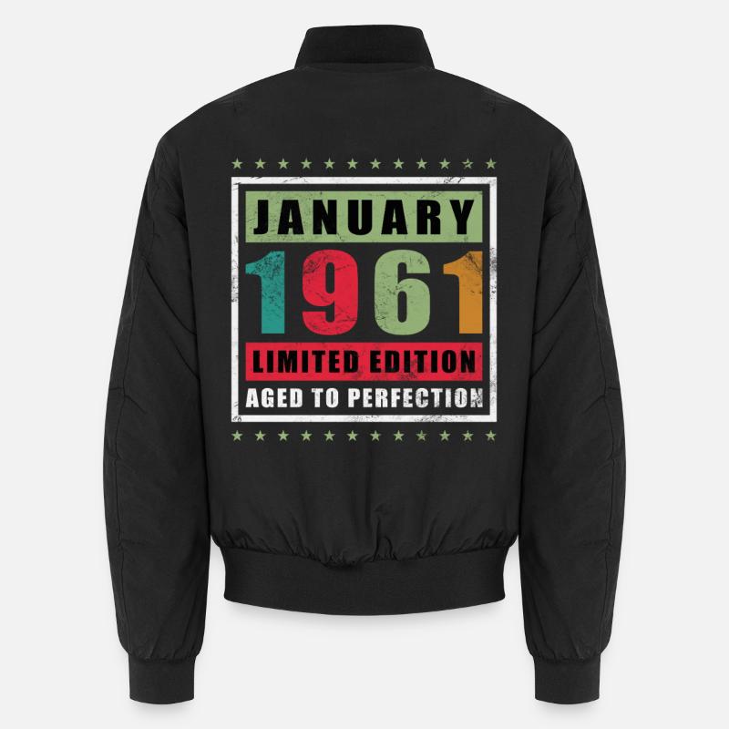 65e anniversaire Original janvier 1961 Bomber unisexe