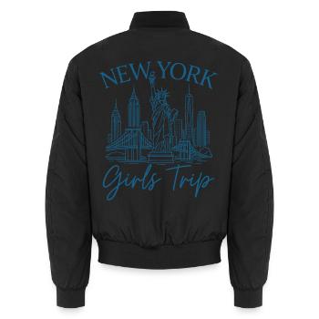 New York Girls Trip - Unisex Bomber Jacket - black - Back - AI Model Male 185 light (185cm)