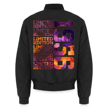 70E ANNIVERSAIRE ÉDITION LIMITÉE 1956 - Bomber unisexe - noir - Dos - AI Model Male 185 light (185cm)