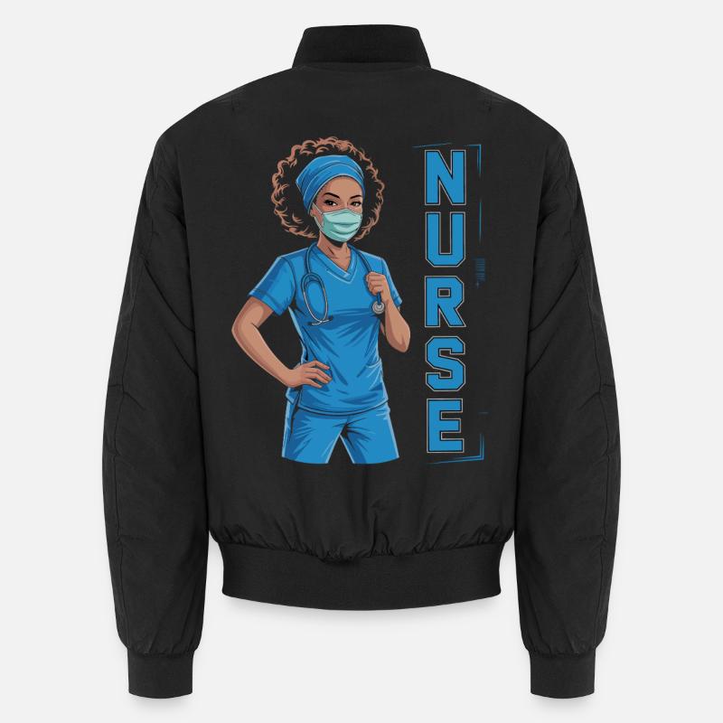 Pouvoir de l’infirmière bleue - Bomber unisexe - noir