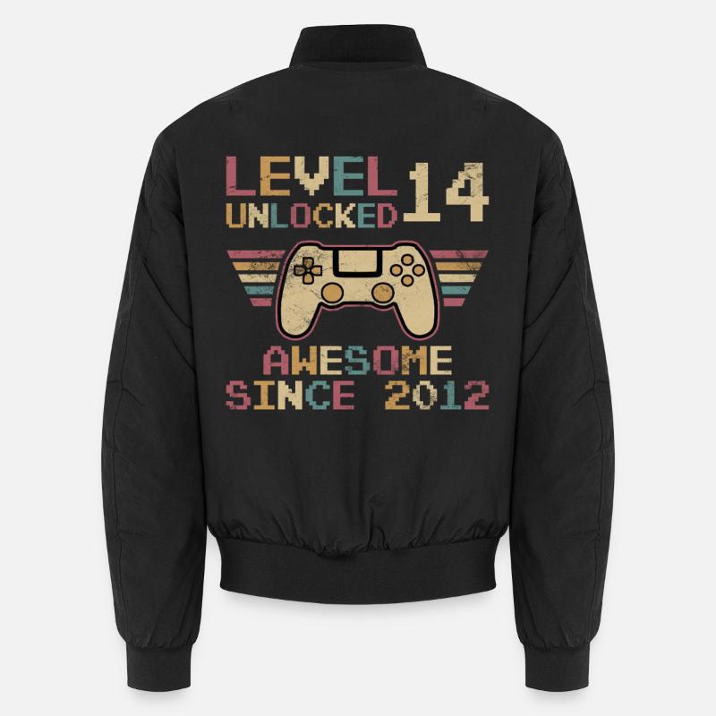 Level 14 Unlocked - Unisex Bomber Jacket - black