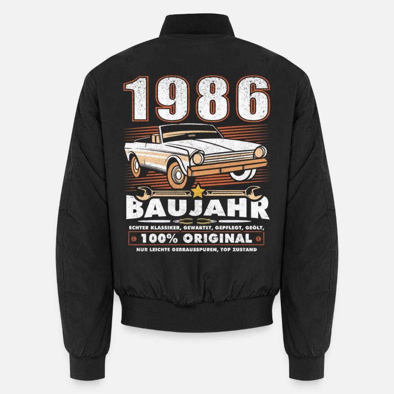 1986 Geboren Geburtstag Oldtimer Unisex Bomberjacke
