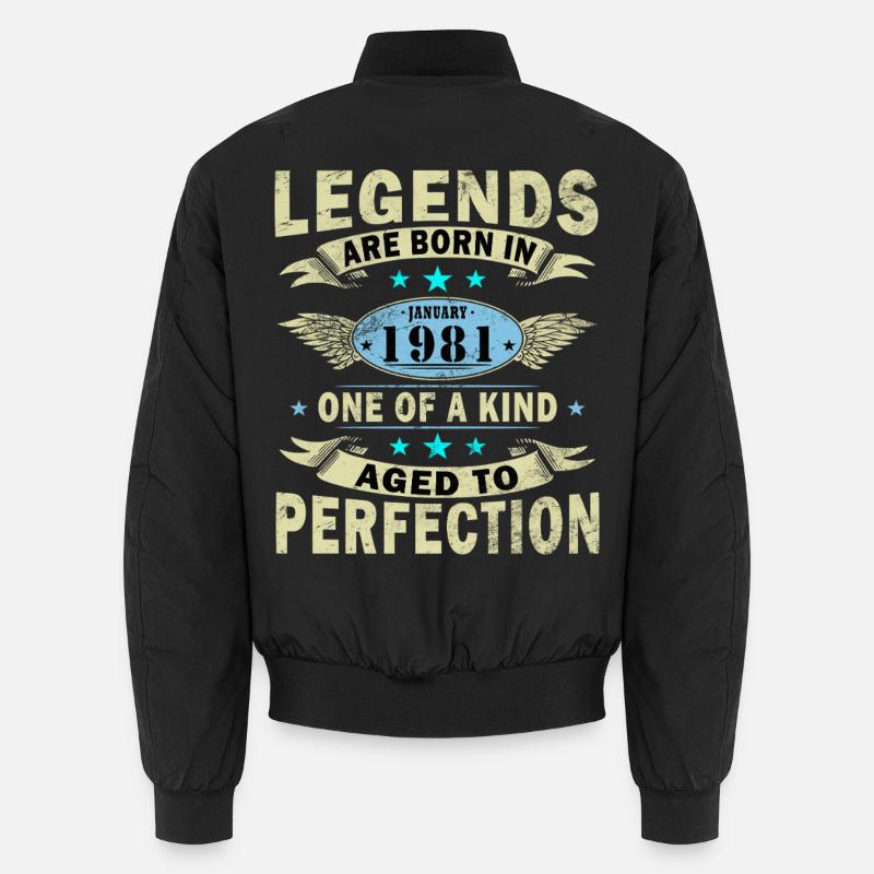 Januar 1981 Geburtstag Januar 1981 Januar Unisex Bomberjacke
