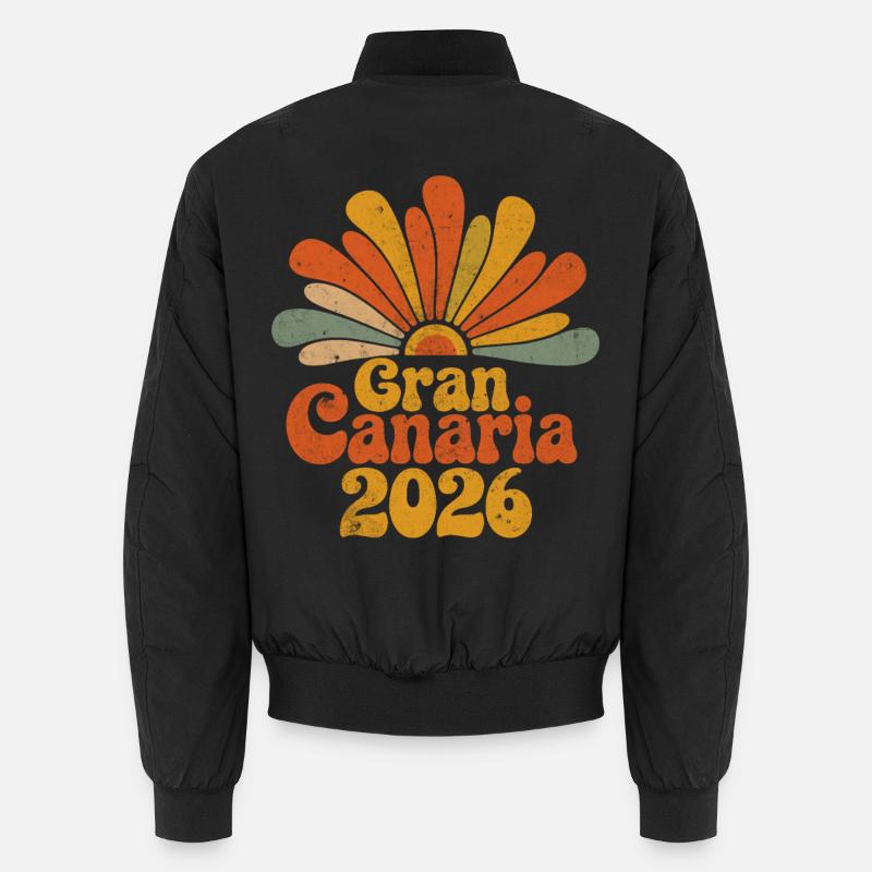 Gran Canaria 2026 Coucher de soleil rétro Bomber unisexe