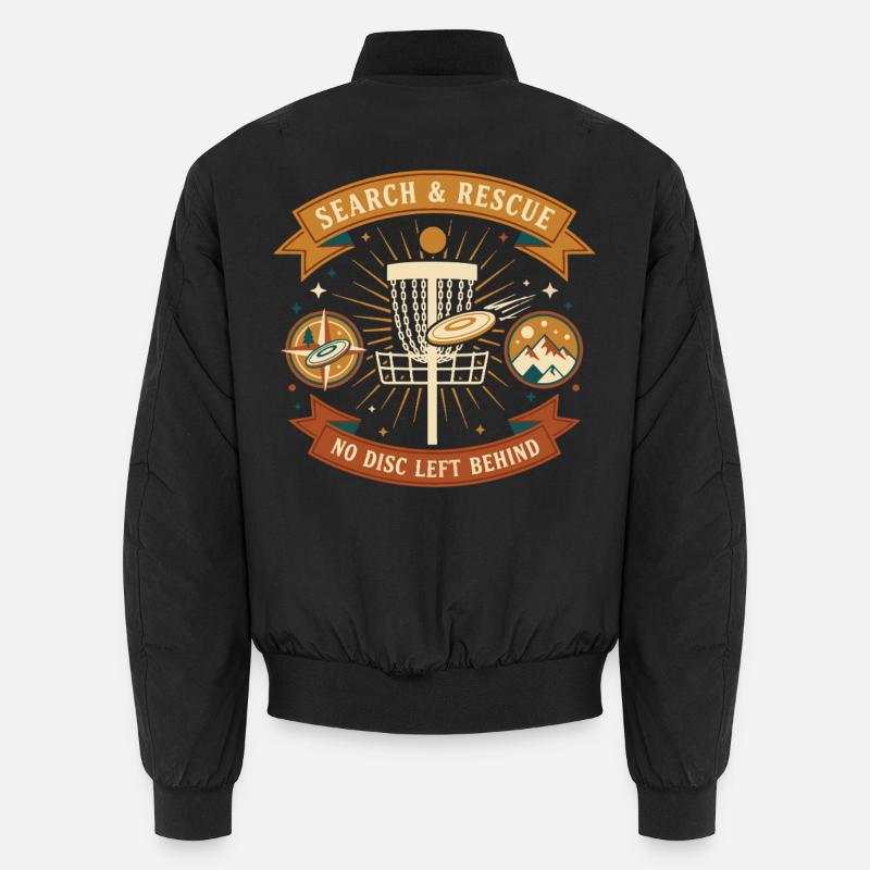 Search And Rescue No Disc Left Behind Disc Golf Unisex Bomberjacke