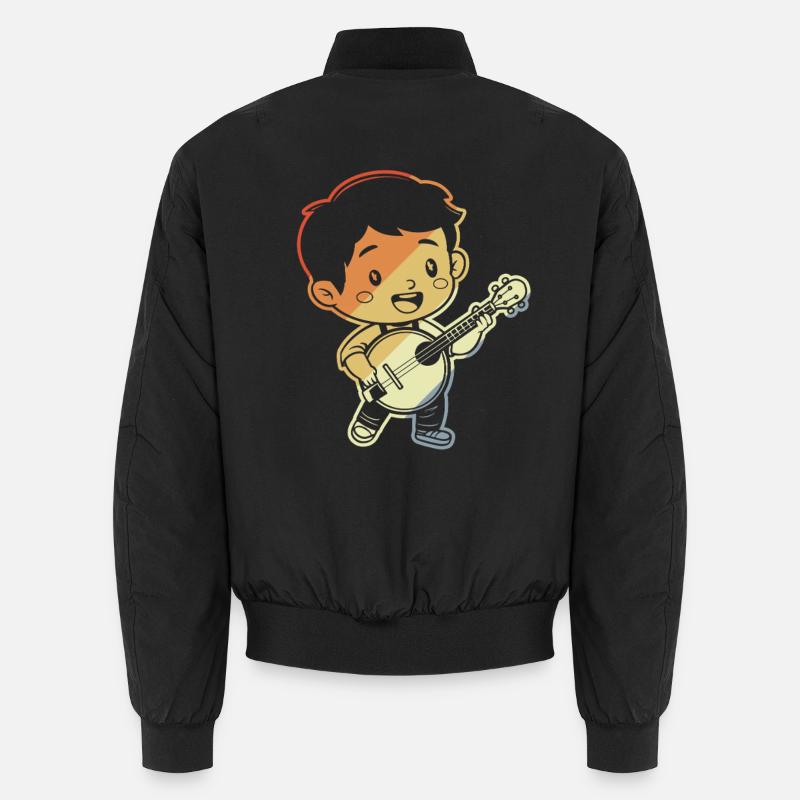 Little Banjoist Comic Unisex Bomber Jacket