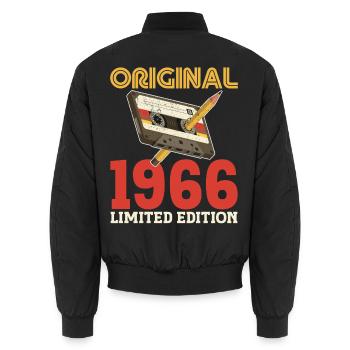 1966 60e Anniversaire 60 ans Original Vintage - Bomber unisexe - noir - Dos - AI Model Male 185 light (185cm)