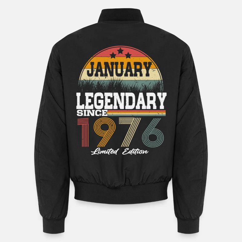 Les légendes sont nées en janvier 1976 Bomber unisexe