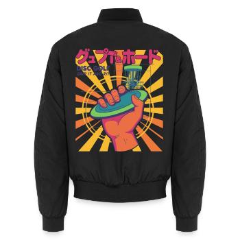 Disc Golf Pack It And Rip It Flying Disc Fun - Unisex Bomberjacke - Schwarz - Hinten - AI Model Male 185 light (185cm)