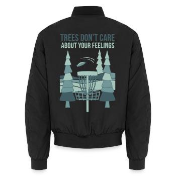 Les arbres ne se soucient pas de vos sentiments Disc golf - Bomber unisexe - noir - Dos - AI Model Male 185 light (185cm)