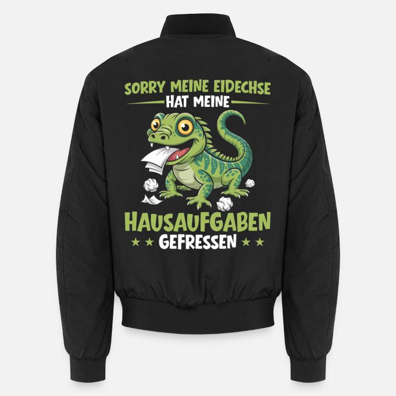Lizard Ate My Homework Student Unisex Bomber Jacket