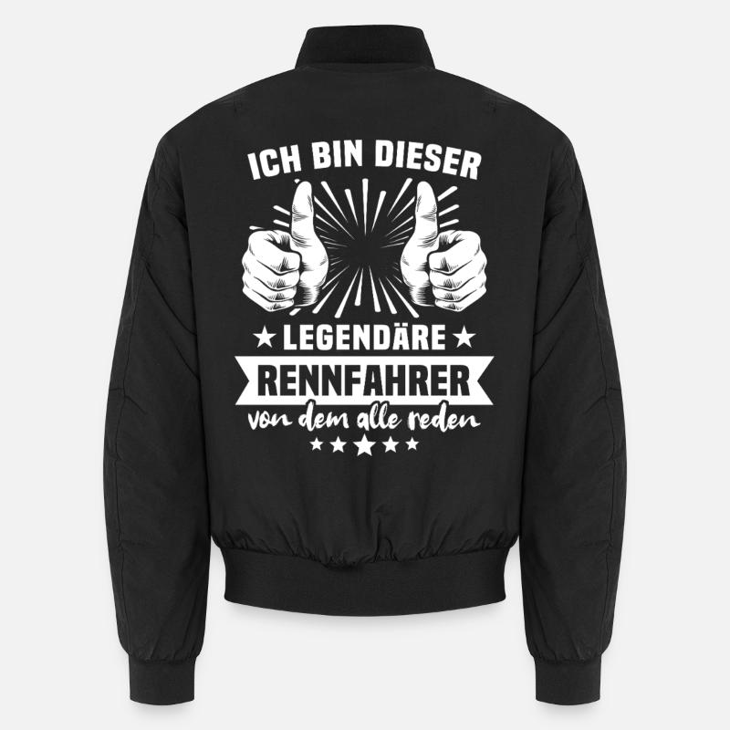 Légende du pilote de course - Bomber unisexe - noir