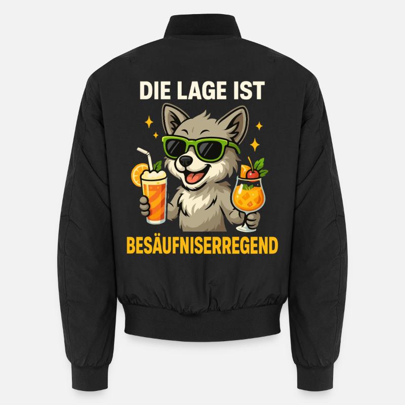 Drunkenness Saying, Party Dog Unisex Bomber Jacket