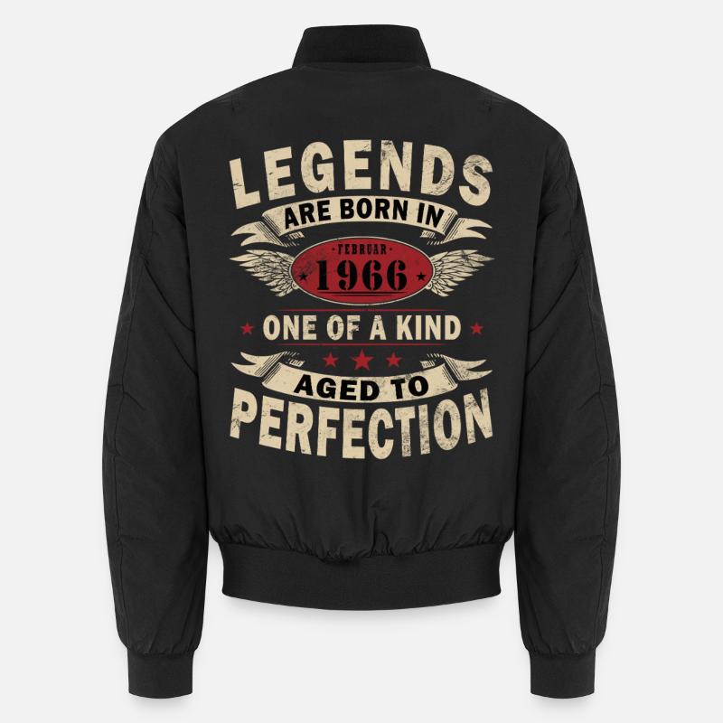 Februar 1966 - Februar 1966 Geschenk - Unisex Bomberjacke - Schwarz