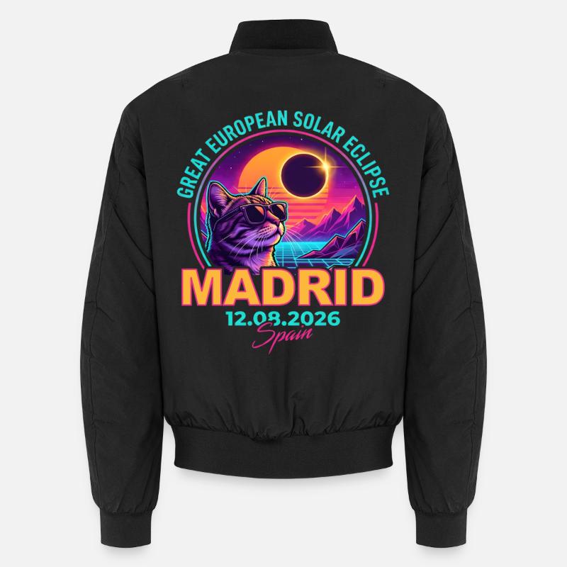 Éclipse de Solar Cat Madrid 2026 Bomber unisexe